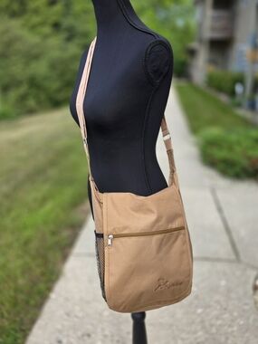 Audubon Birding Field Messenger Crossbody Bag Tan Brown Outdoor